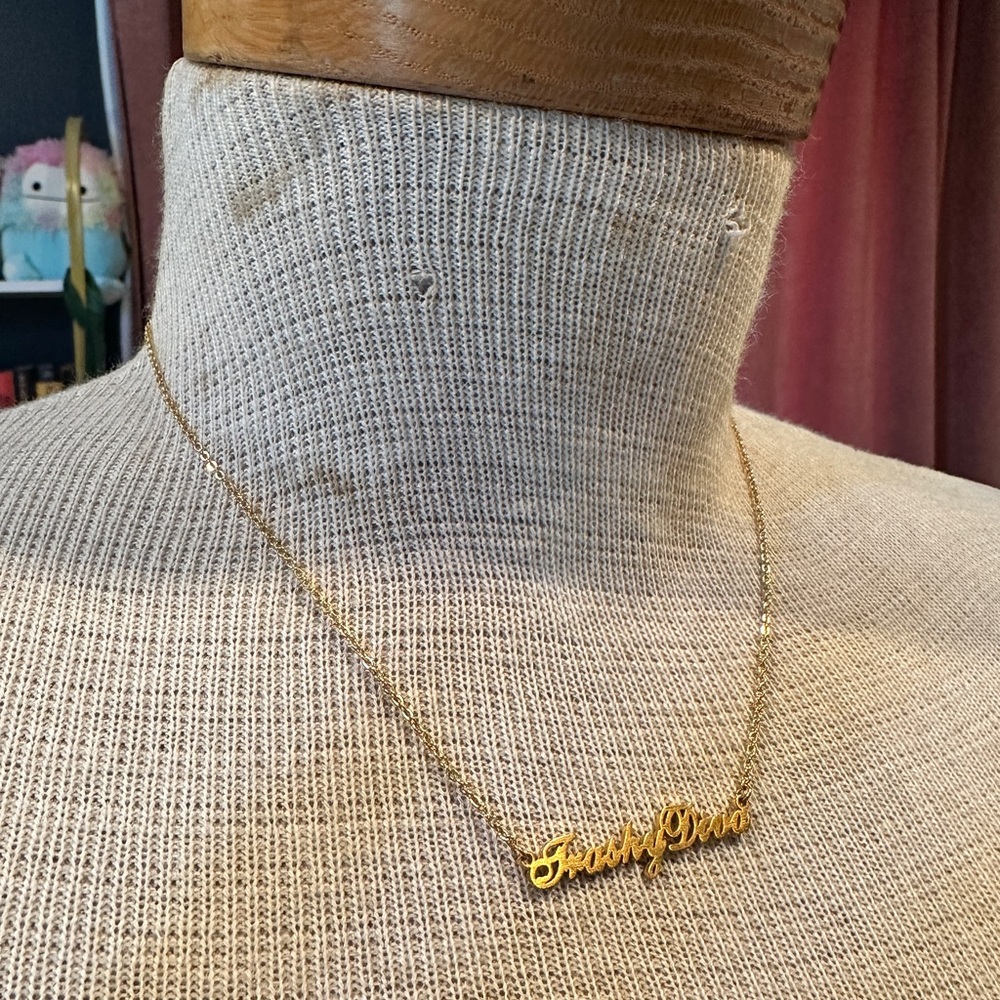 Trashy Diva Gold Nameplate Necklace